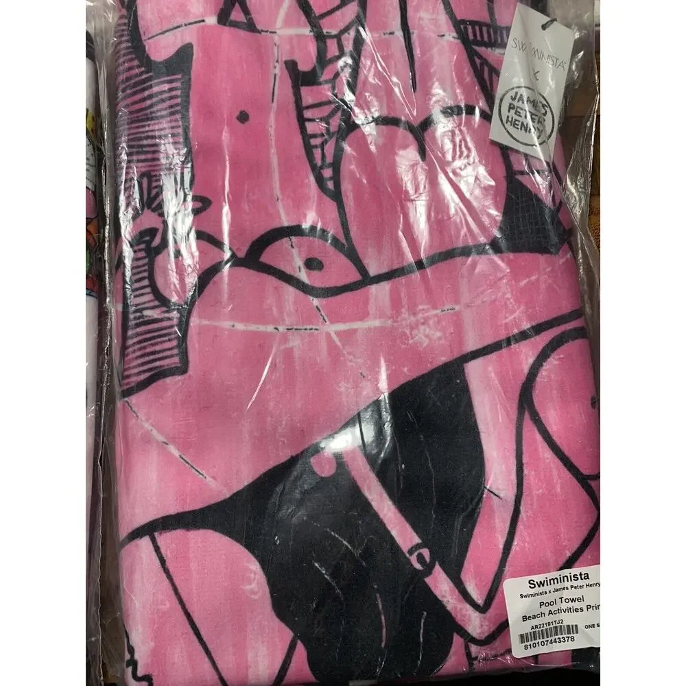 Swiminista x James Peter Henry Pool Beach Activities Print Towel NEW